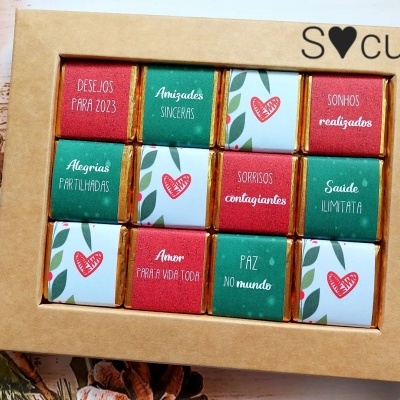 Napolitanas chocolate - Desejos Natalícios