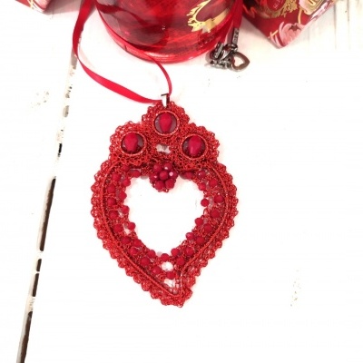 Colar Coração Cristal