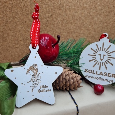 Estrela de Natal com o seu logotipo