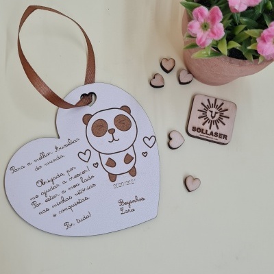 Coração - íman, fita ou base.