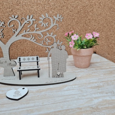 Topo de Bolo: "Bodas de Diamante"