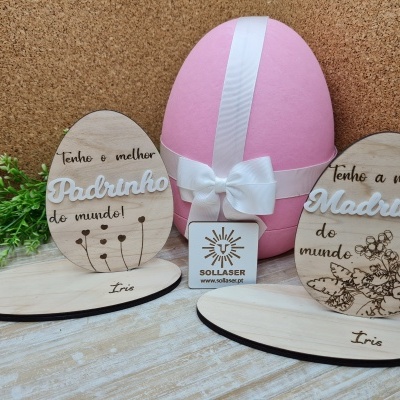 Ovo Páscoa / Padrinhos com base maior