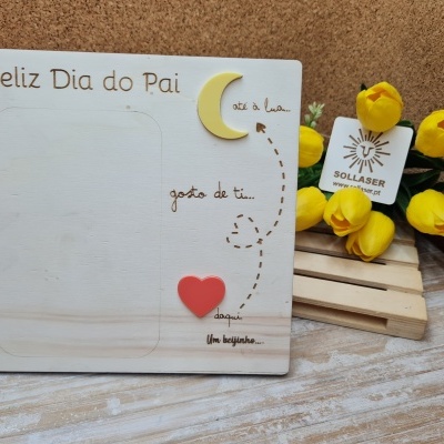 Moldura Gosto de ti daqui até à Lua...