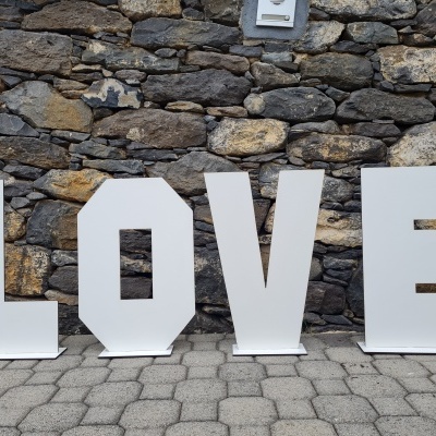 Letras ou números de 60cm de altura