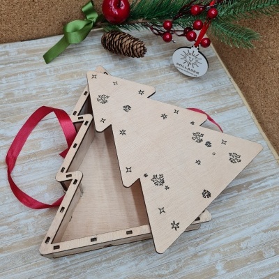 Caixa Árvore de Natal em Choupo