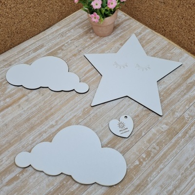 Figuras variadas em MDF branco ou cru