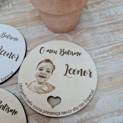 Lembrança Batismo - Fotogravação Círcular