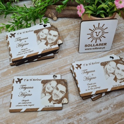 Tema Viagem -  Lembranças "Bilhete de Avião"