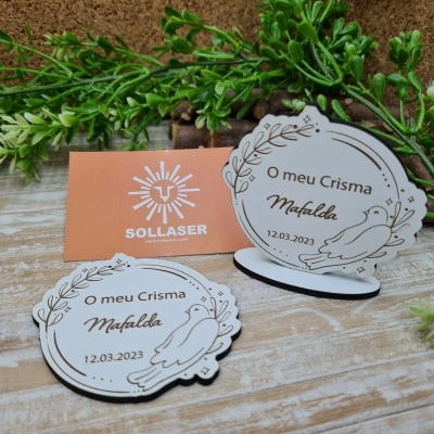 Lembrança floral e pomba