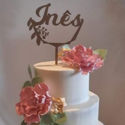 Topo de bolo: "Nome"