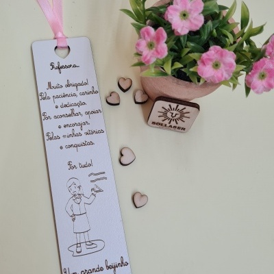 Marcador de livro - Tema escolar