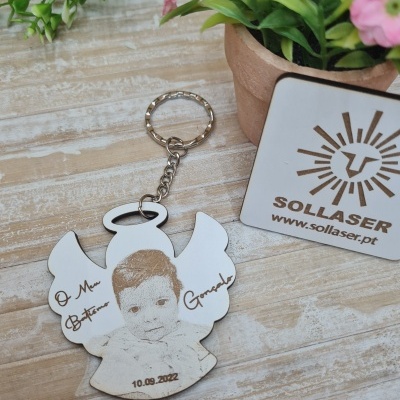 porta-chaves - Fotogravação Anjo