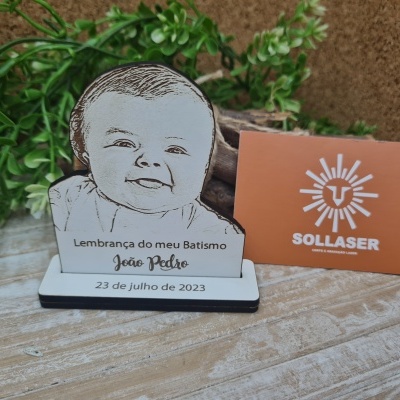 Fotogravação - Lembrança de Batismo