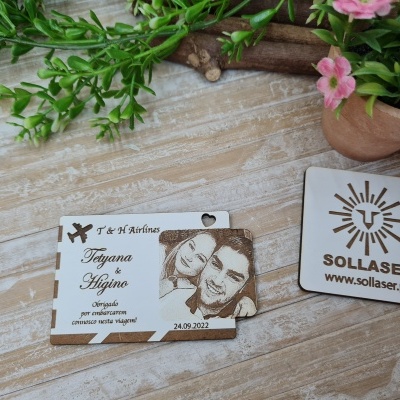 Tema Viagem -  Lembranças "Bilhete de Avião"