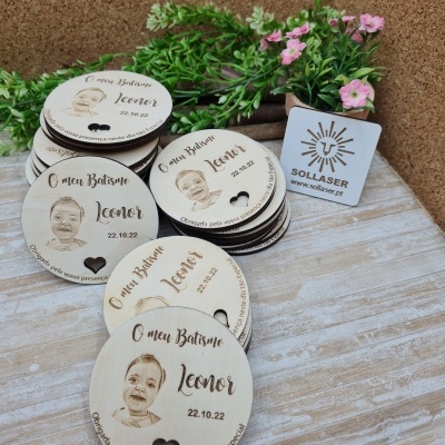 Lembrança Batismo - Fotogravação Círcular