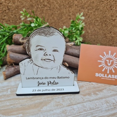 Fotogravação - Lembrança de Batismo