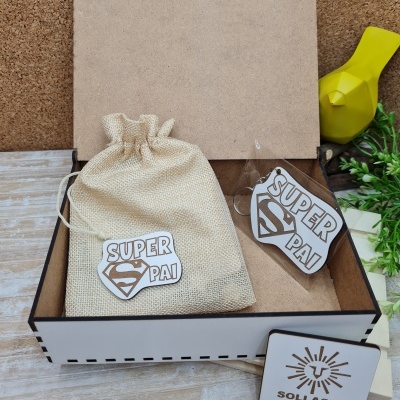 Box: Caixa, Porta-chaves e Jogo do Galo "Super Pai"