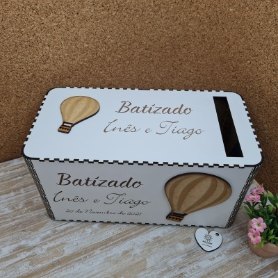 Caixa de ofertas balão de ar quente