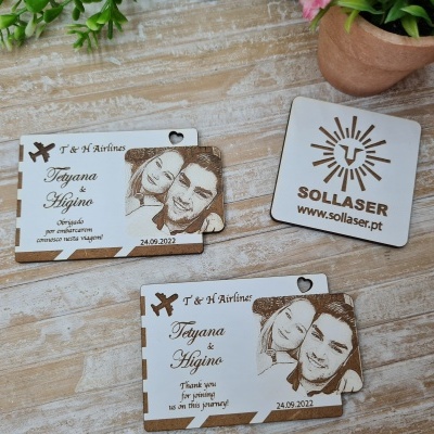 Tema Viagem -  Lembranças "Bilhete de Avião"