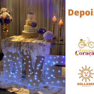 Letras ou números de 60cm de altura