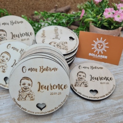 Lembrança Batismo - Fotogravação Círcular