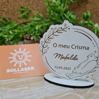 Lembrança floral e pomba