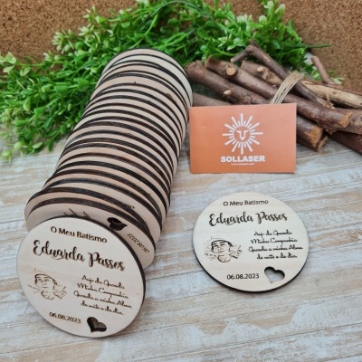 Lembrança Batismo - Fotogravação Círcular