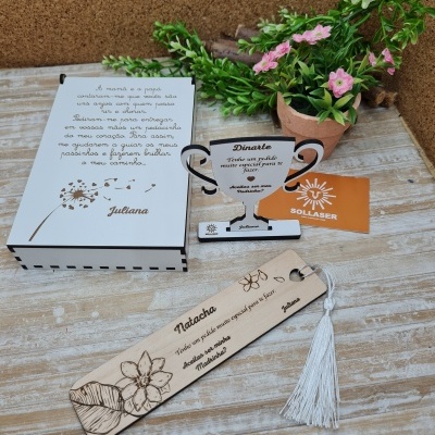 Caixa com pedido especial e personalizado...