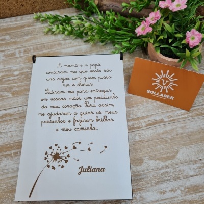 Caixa com pedido especial e personalizado...