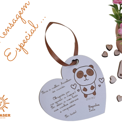 Coração - íman, fita ou base.