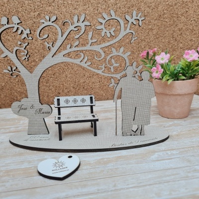 Topo de Bolo: "Bodas de Diamante"