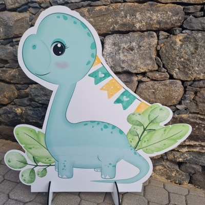 Dinossauro com suporte para decoração