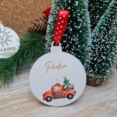 Bola de Natal carro vermelho