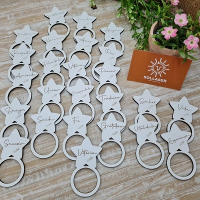 Argolas de guardanapo - estrela