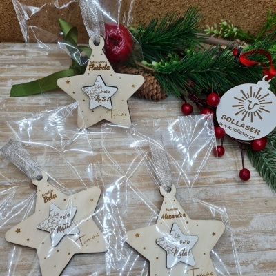 Estrelas com anjo em pó cerâmico perfumado