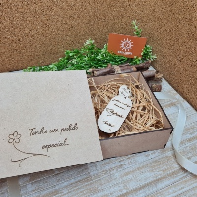 Pedido de Padrinho e porta-chaves