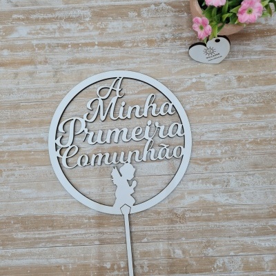 Topo de Bolo: "A minha primeira Comunhão"