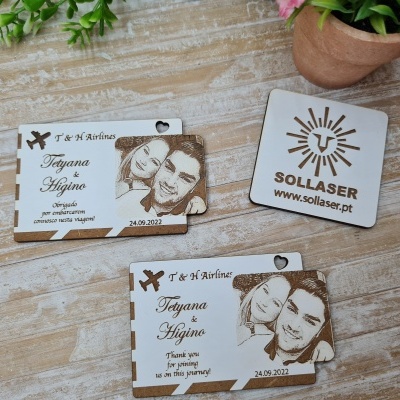 Tema Viagem -  Lembranças "Bilhete de Avião"