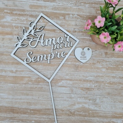 Topo de Bolo: "Amor para sempre"