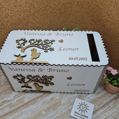 Caixa de ofertas tema: Árvore dos Noivos