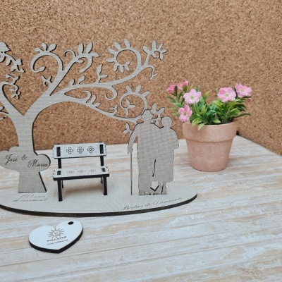 Topo de Bolo: "Bodas de Diamante"