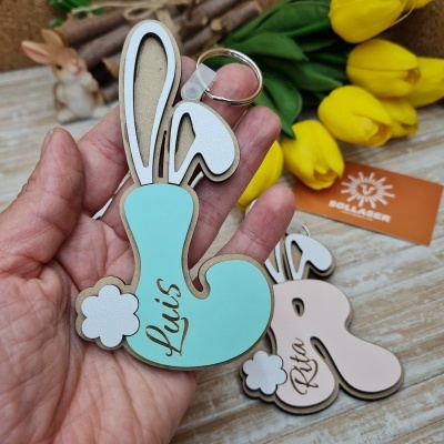 Porta-chaves Alfabeto orelhas de coelho