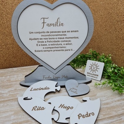 Coração Puzzle da Família