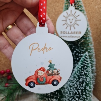 Bola de Natal carro vermelho