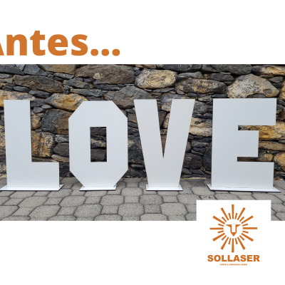 Letras ou números de 60cm de altura