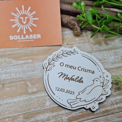 Lembrança floral e pomba