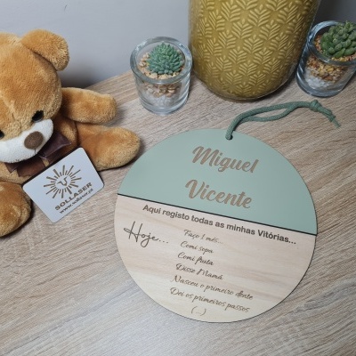 Placa frente em Ardósia  e verso com o nome em cor...