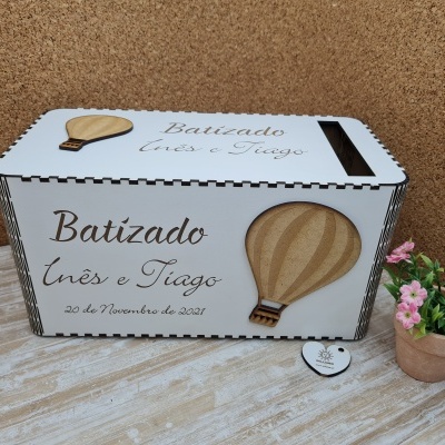Caixa de ofertas balão de ar quente