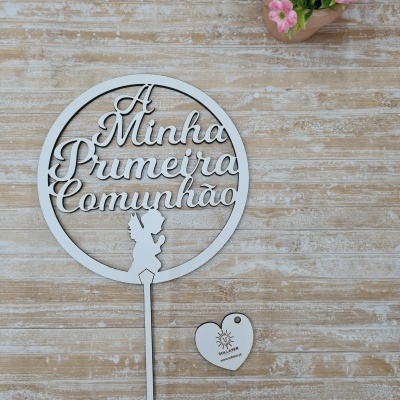 Topo de Bolo: "A minha primeira Comunhão"
