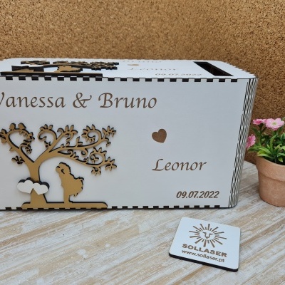 Caixa de ofertas tema: Árvore dos Noivos